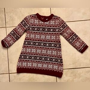 Adrienne Vittadini Bambini Fair Isle snowflake sweater dress.